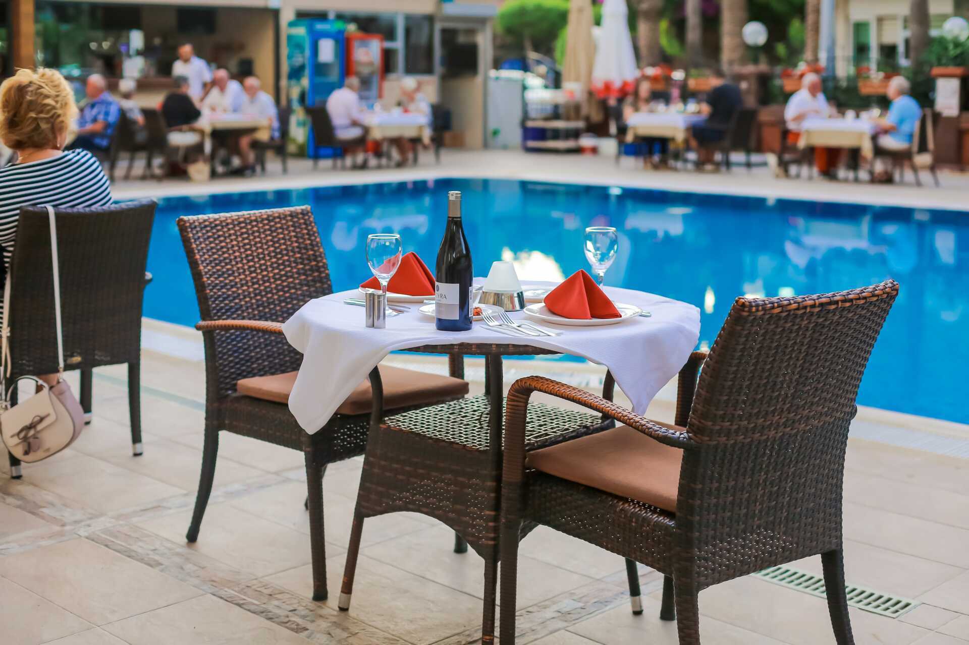 Restaurant på hotel Riviera i Alanya, Tyrkiet.