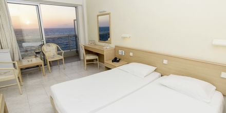 Dobbelt-/enkeltværelse på Hotel Riviera på Rhodos, Grækenland.
