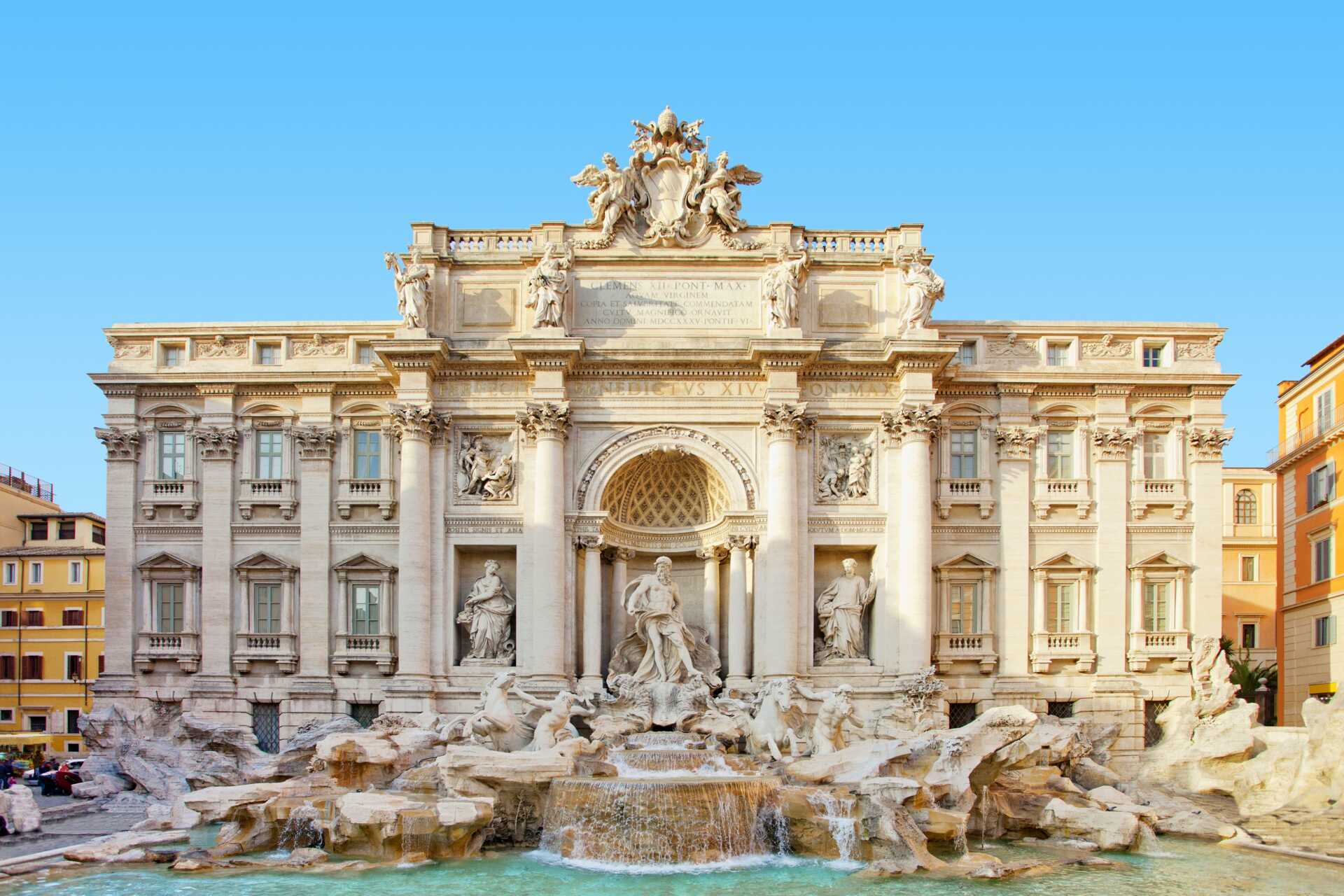 Fontana di Trevi - en af de mest besøgte seværdigheder i Rom, Italien.