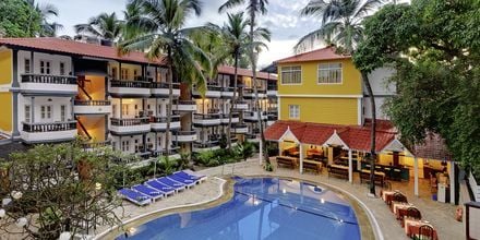 Poolområde på Hotel Santiago Goa, Det Nordlige Goa.