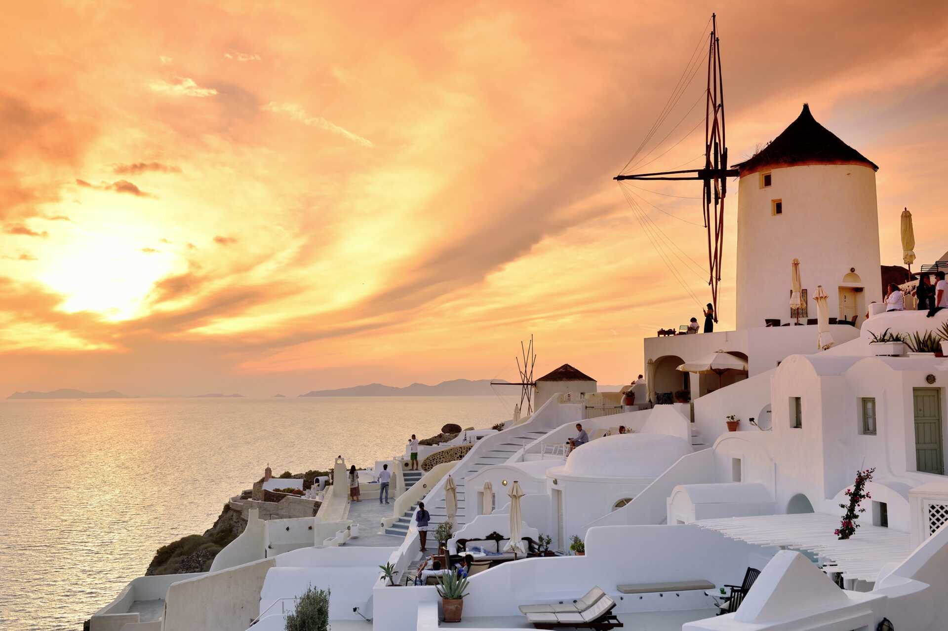 Oia på Santorini, Grækenland.