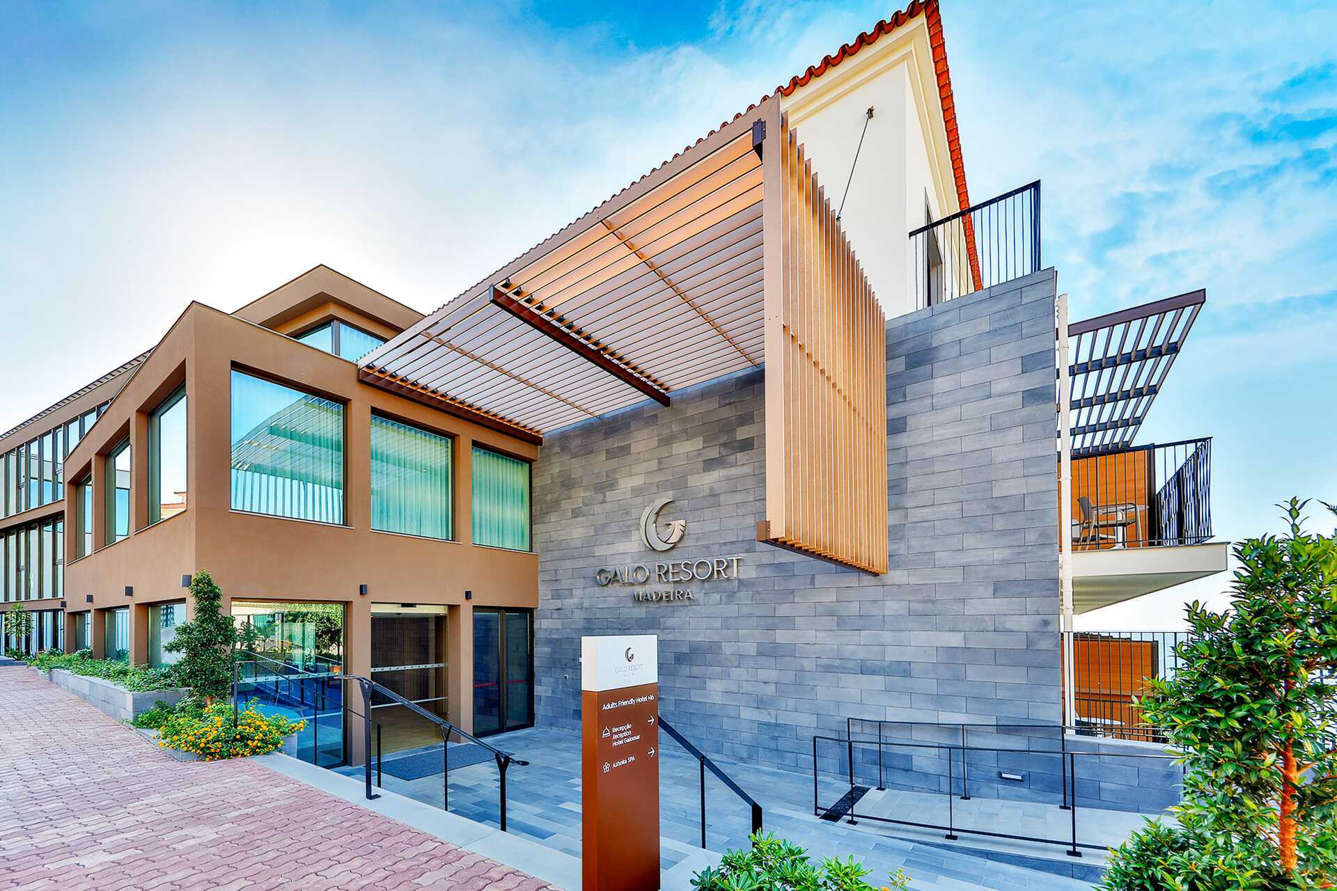 Indgangen til hotel Sentido Galomar på Madeira, Portugal.