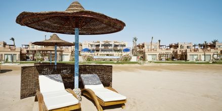 Stranden ved Hotel Shams Prestige Abu Soma.