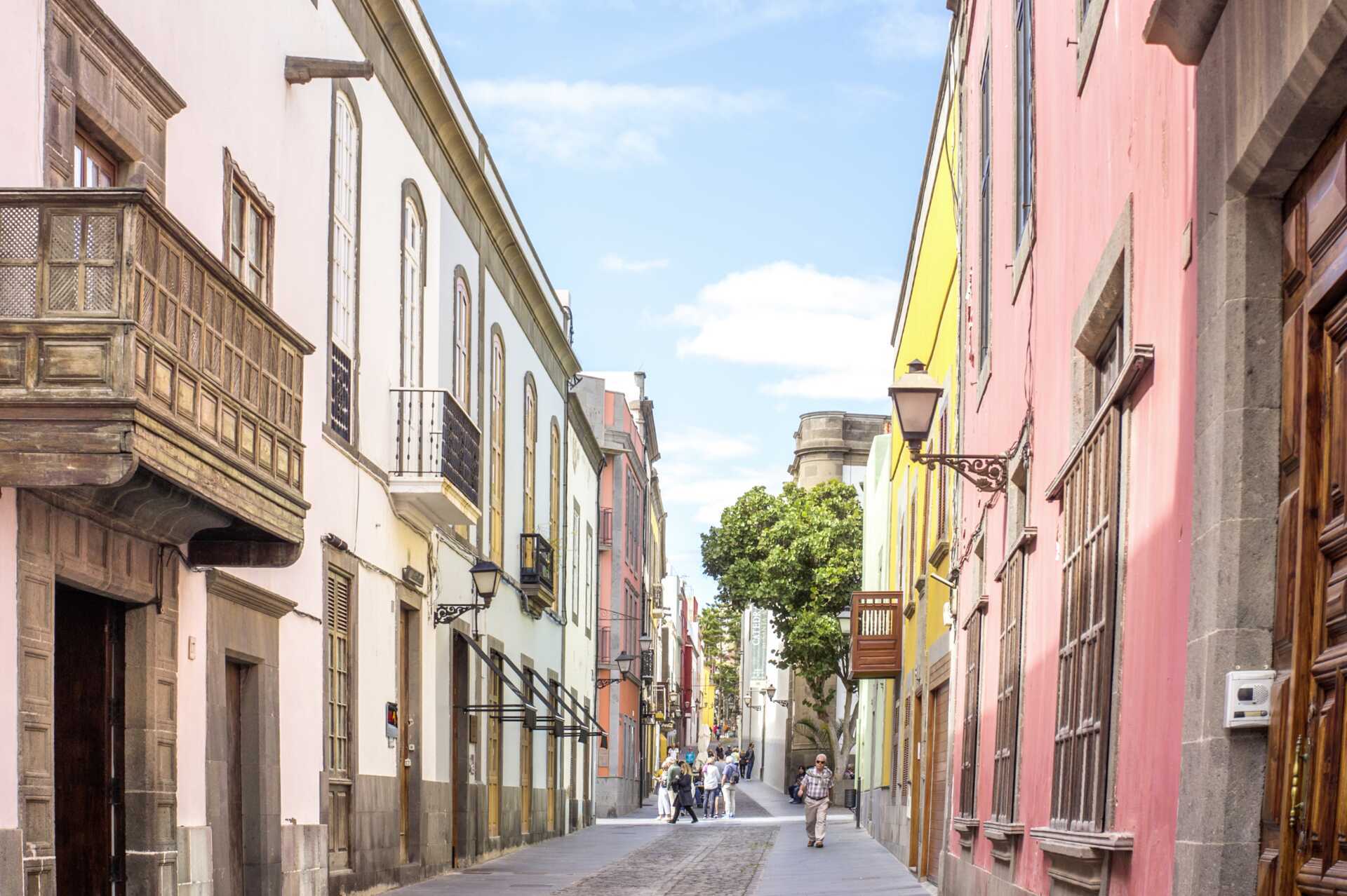 Gå en tur langs hyggelige gader i Las Palmas.