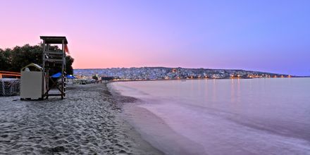 Stranden udenfor hotel Sitia Beach i Sitia på Kreta, Grækenland.