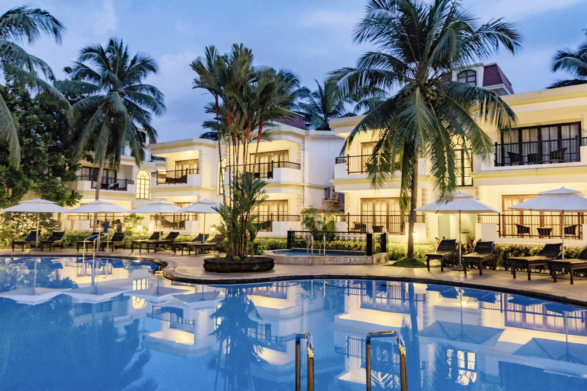 Poolen på Sonesta Inns i Goa i Indien.