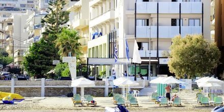 Stranden ved Hotel Steris i Rethymnon by på Kreta, Grækenland.