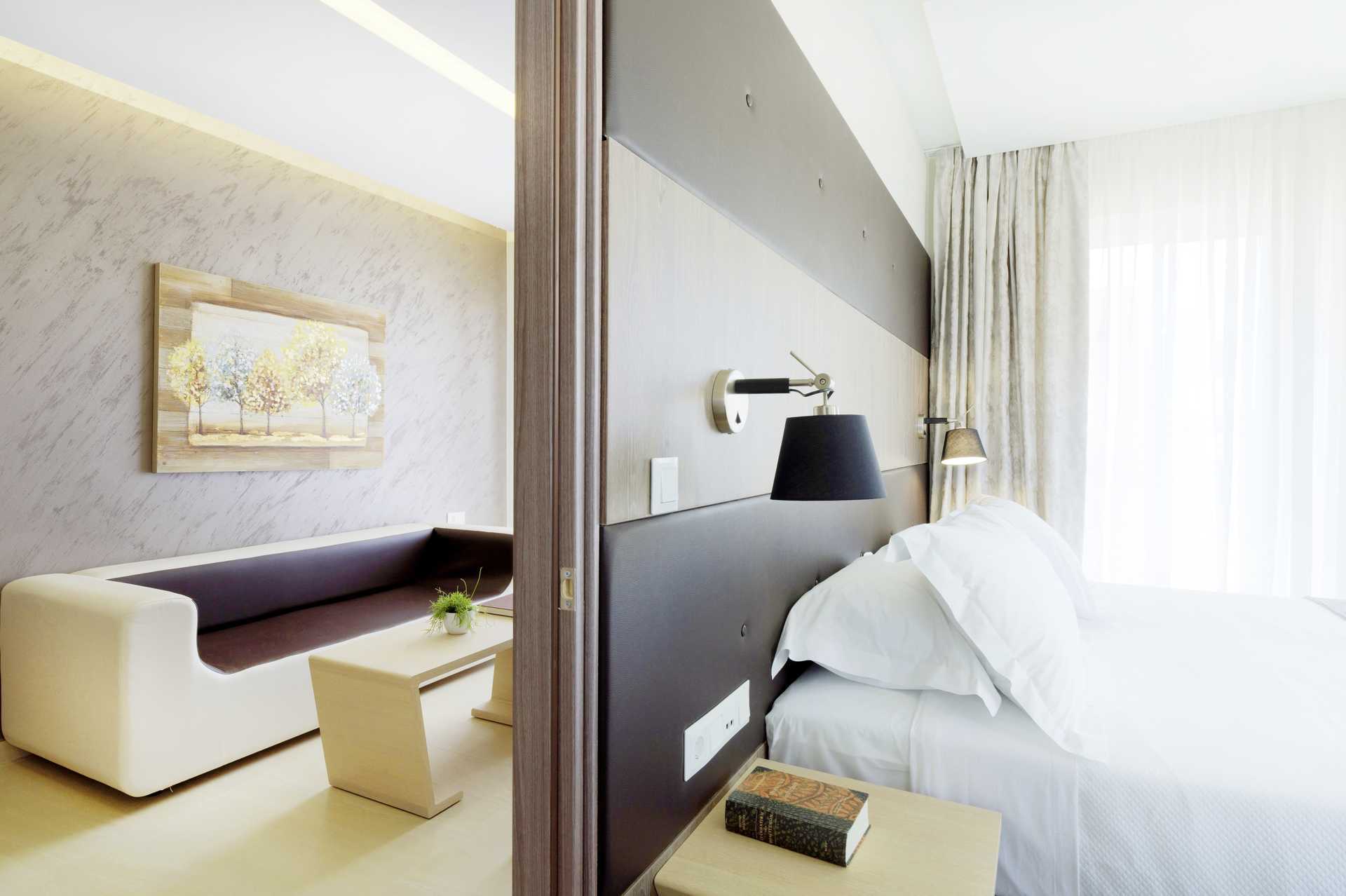 Suite på hotel Melrose i Rethymnon by på Kreta, Grækenland.