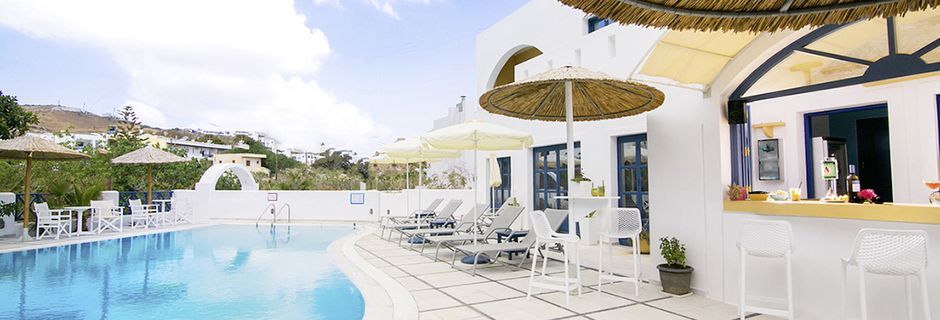 Hotel Sunshine i Kamari på Santorini