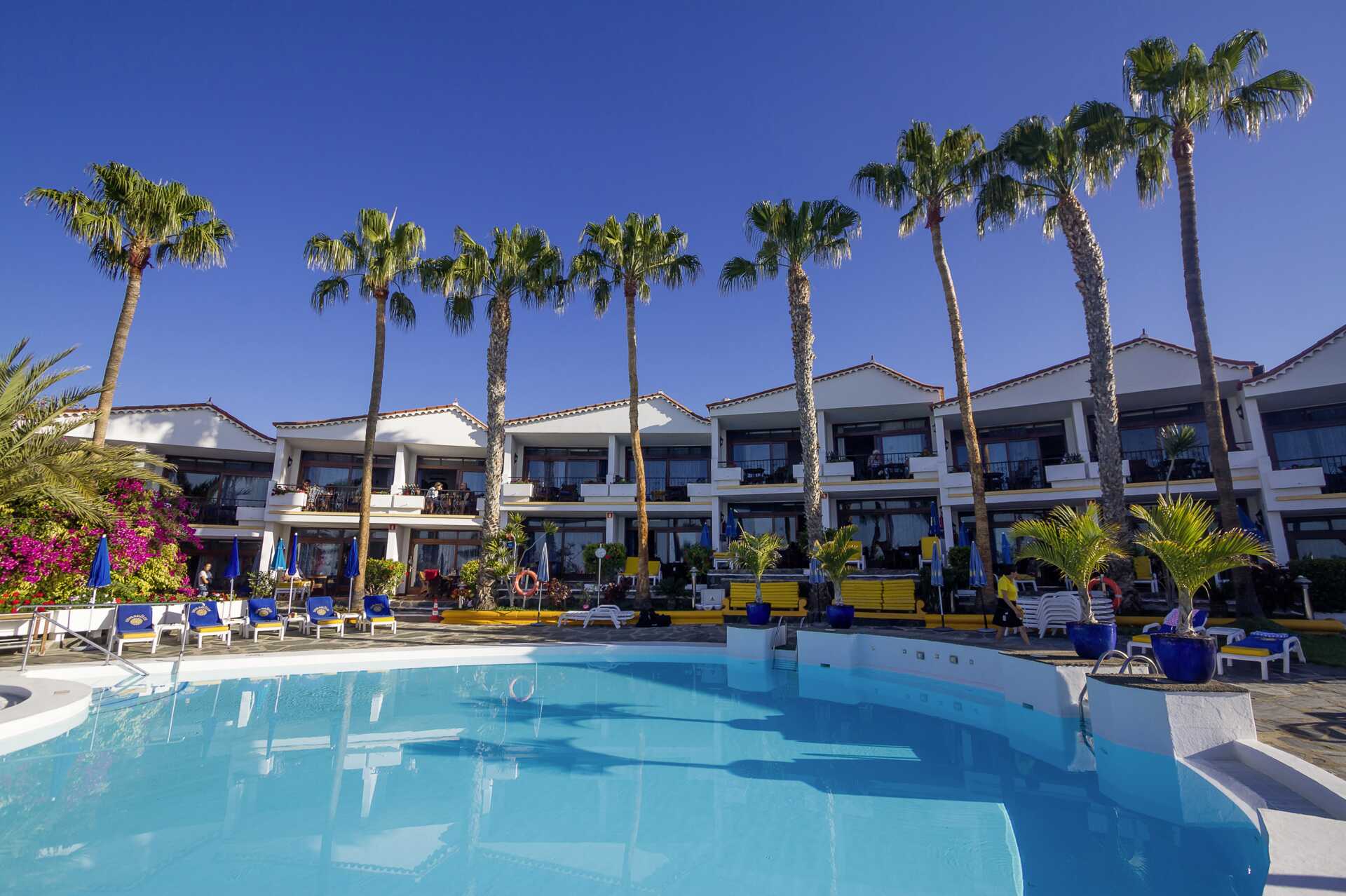 Poolområdet på hotel Sunsuites Carolina på Gran Canaria, De Kanariske Øer.