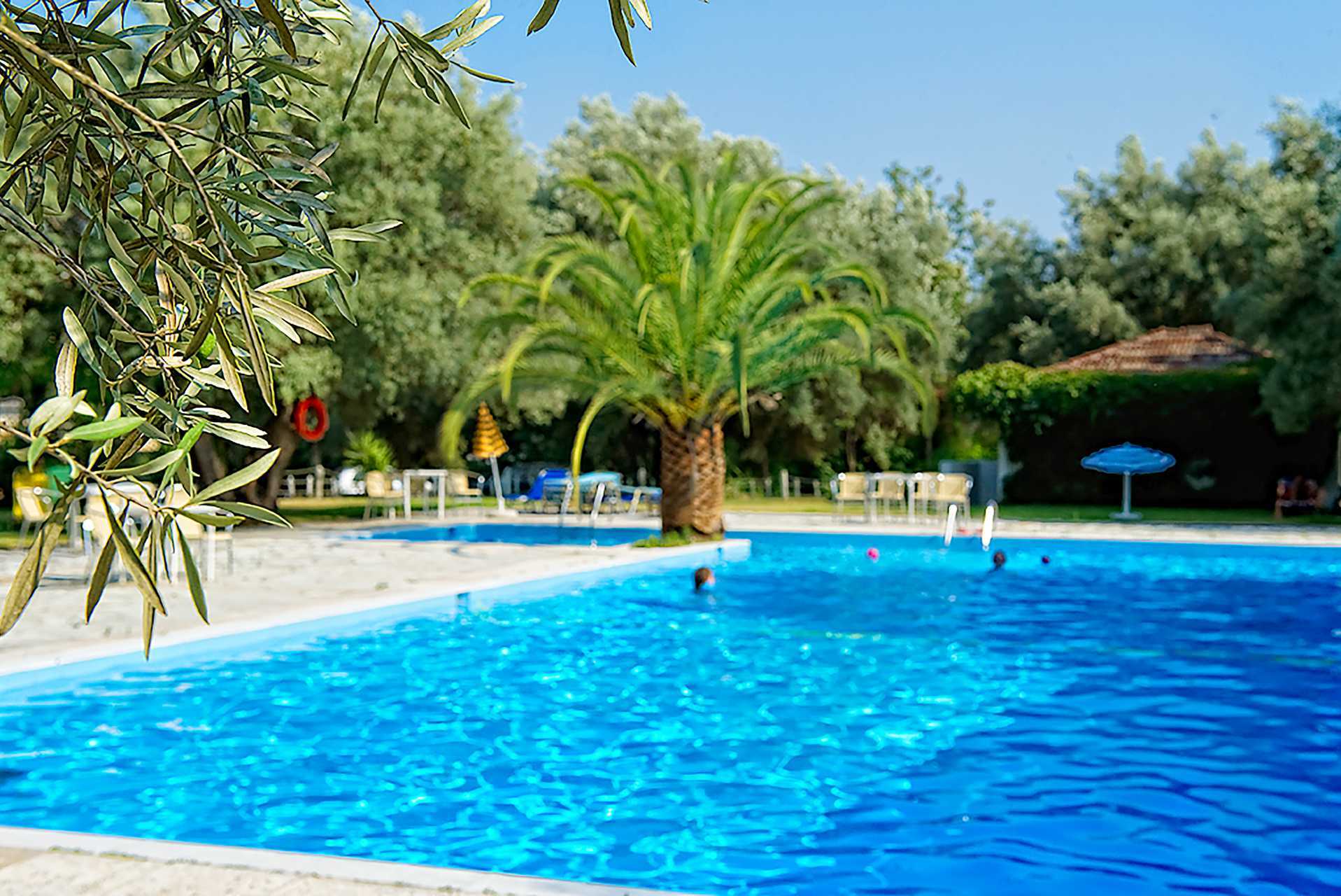 Poolområde på Hotel Thalero, Lefkas.