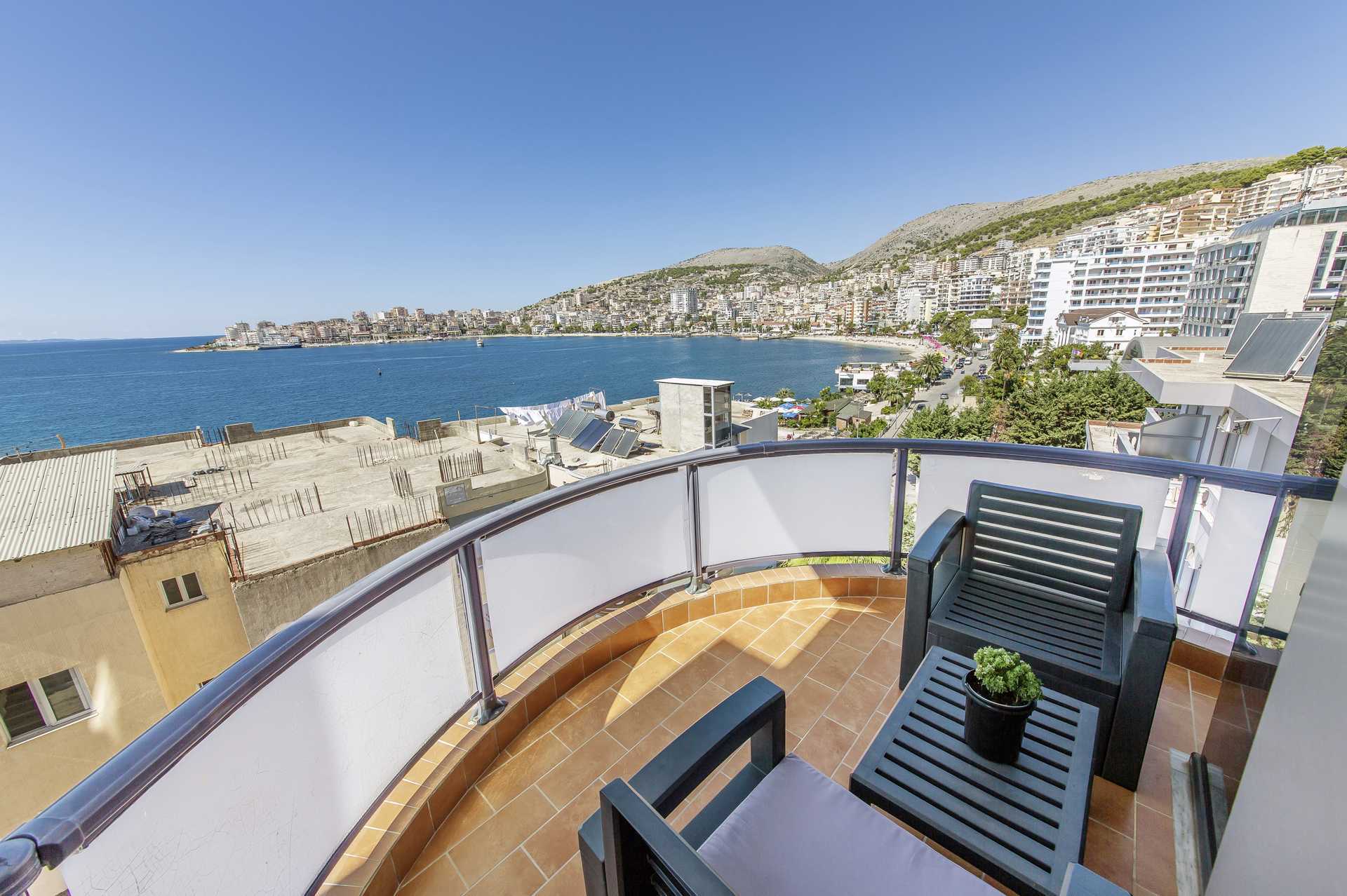 Udsigt fra Hotel Brilant i Saranda, Albanien.