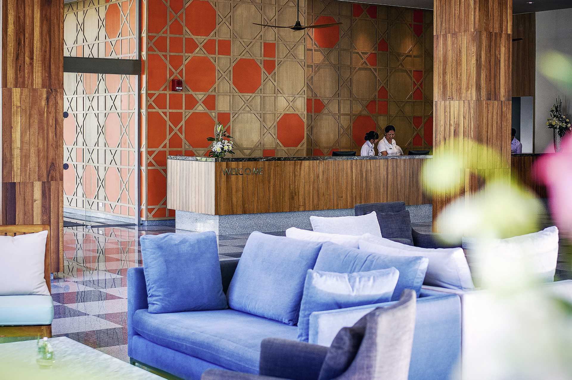 Receptionen på hotel X10 Khao Lak, Thailand.